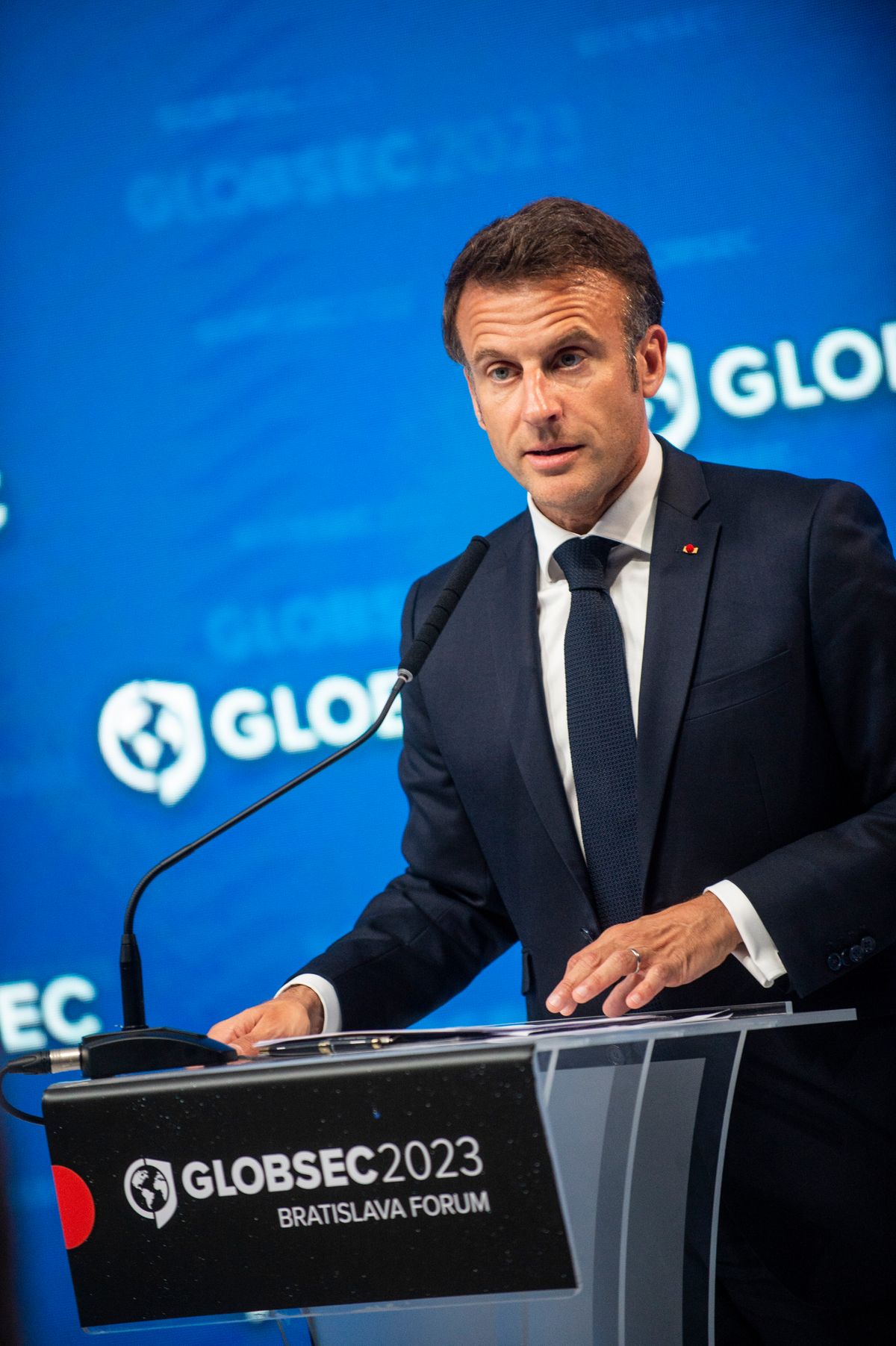 Macron at Globsec: Europe Mustn't Allow Russia to Undermine Its Unity & Security