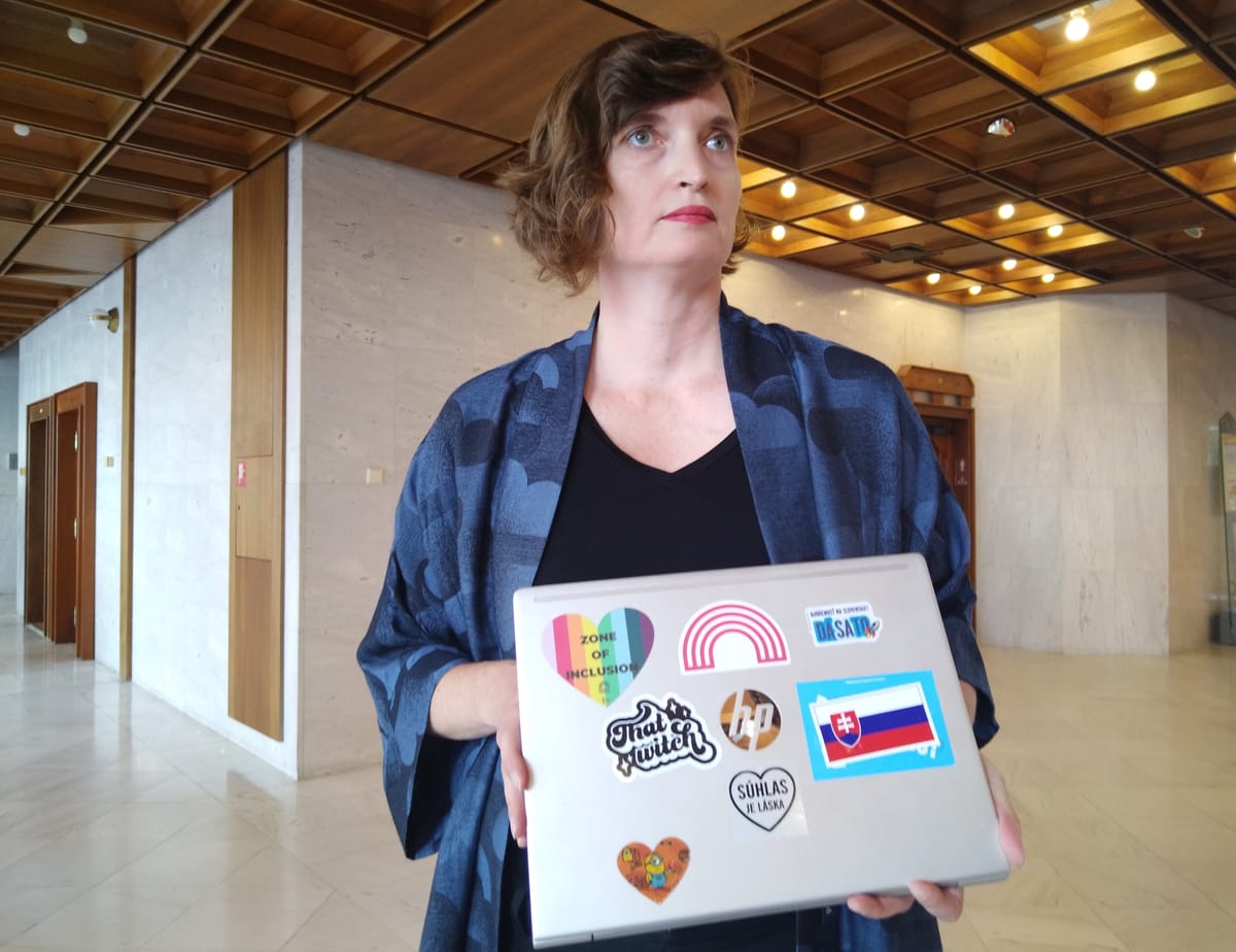 Danko Orders Plavakova Out of House Chamber for Having Stickers on Her Computer