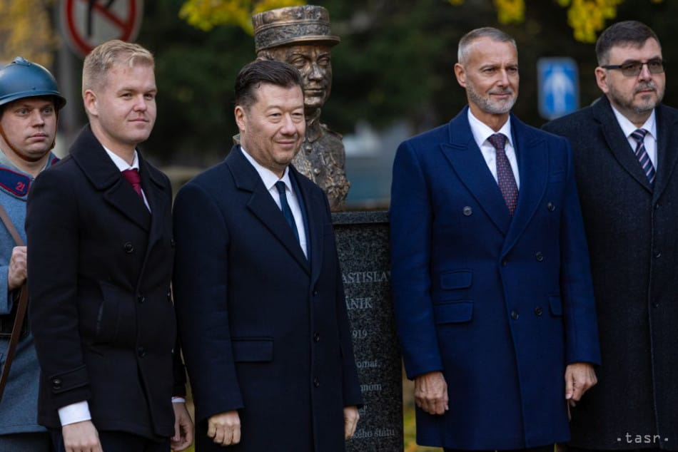 Milan Rastislav Stefanik's Bust Unveiled in Avenue of National Figures in Martin