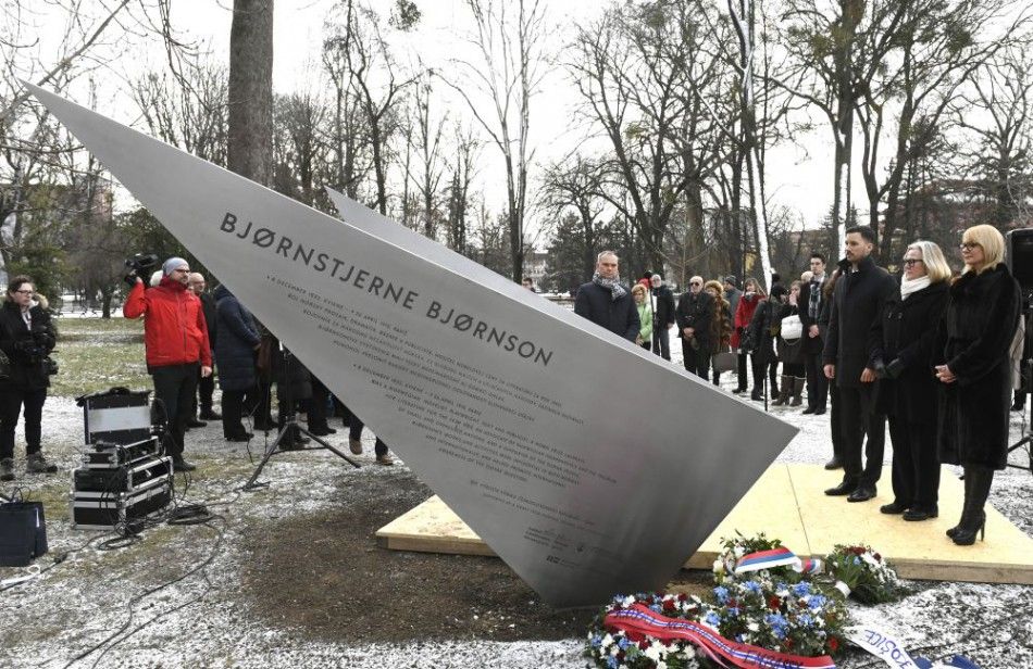 Memorial to Norwegian Writer Bjornson Unveiled in Kosice's Park