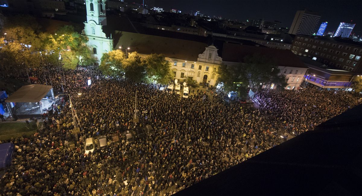 Another 'For a Decent Slovakia' Rally in Bratislava Draws Thousands