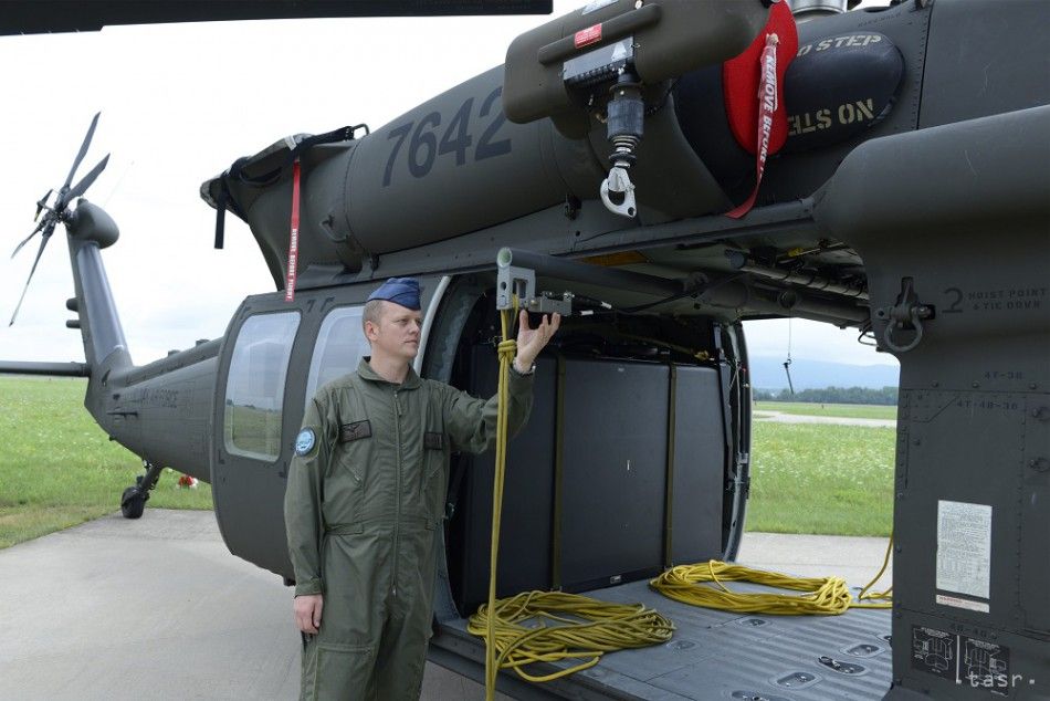 Last Three Black Hawk Military Helicopters Land in Presov