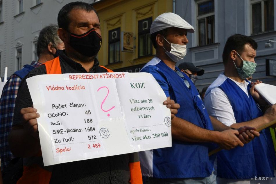 Trade Unions Protest in Kosice against Reduction of Wage and Social Standards