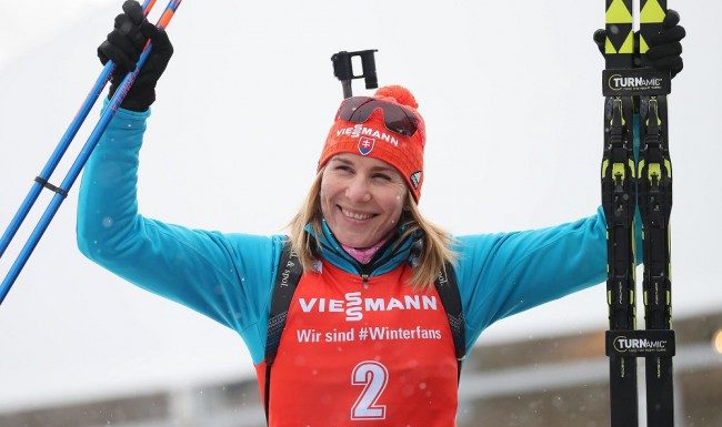 Slovak Biathlete Kuzmina Second in Mass Start Race in Italy