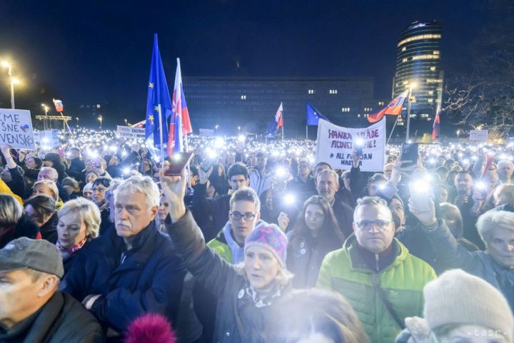 Thousands of People Across Slovakia Commemorate Anniversary of Kuciak's Murder