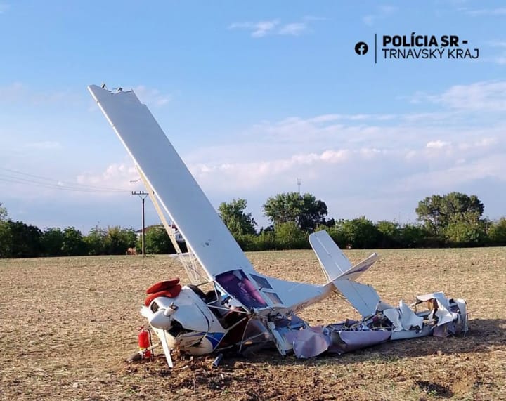 Small Plane Crash Near Sladkovicovo Leaves Two Injured
