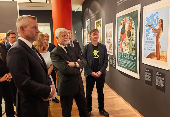 President Attends Exhibition at Czech Centre in New York at Pavel's Invitation
