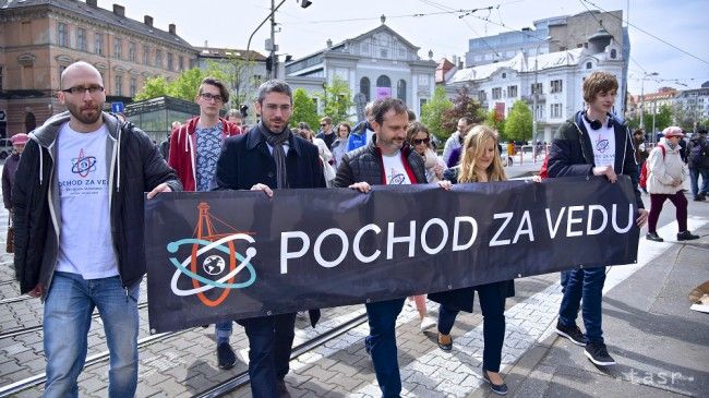 Scientists in Bratislava March to Support Science on Earth Day