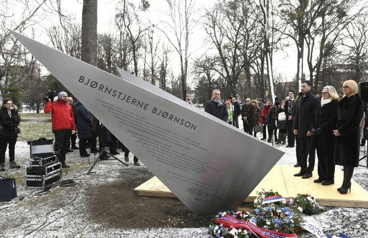 Memorial to Norwegian Writer Bjornson Unveiled in Kosice's Park