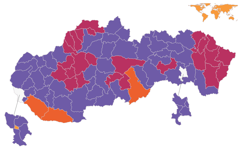 Stats Office: OLaNO Wins in 50 out of 79 Slovak Districts